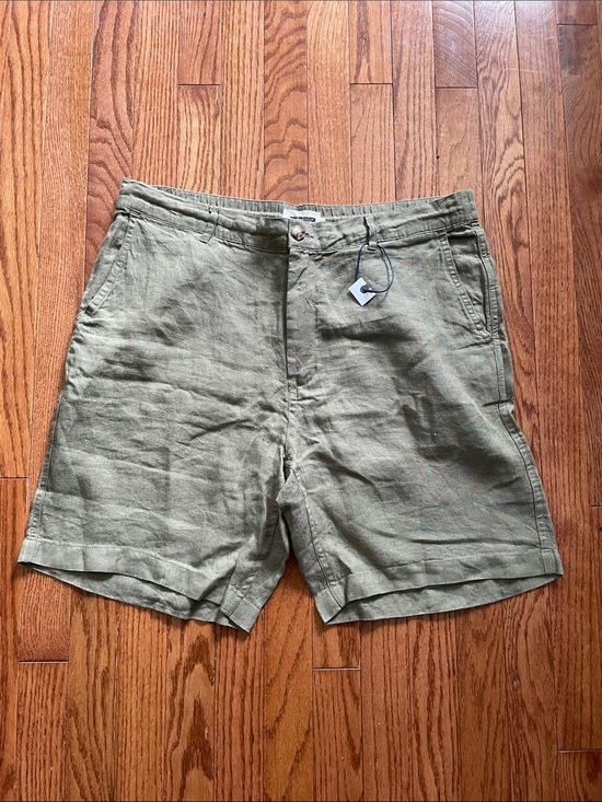 Taylor Stitch Other - Taylor Stitch Olive Green Linen Shorts Men’s Sz 36 NWOT